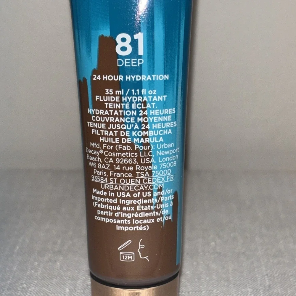 URBAN DECAY STAY NAKED Hydromaniac Tinted Glowy Hydrator 81 Deep 1.1oz
